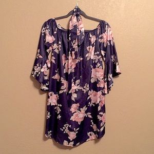 Navy Blue Floral Dress